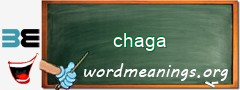 WordMeaning blackboard for chaga